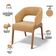 Cadeira de Jantar e Estar Living Estofada Lince L02 Bouclê Mostarda - Lyam Decor