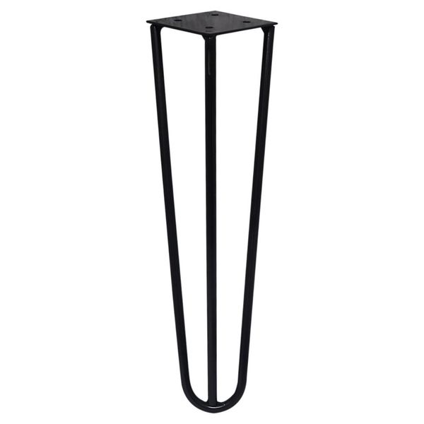 Pé de Metal 25 CM Hairpin Legs Mesas de Centro Puffs Preto G41