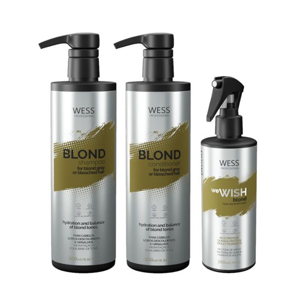 Kit Wess Blond SH 500ml + Cond 500ml + We Wish M.260ml