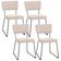 Kit 04 Cadeiras Decorativas Para Sala De Jantar Allana L02 Suede Bege - Lyam Decor
