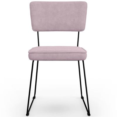 Kit 04 Cadeiras Decorativas Para Sala De Jantar Allana L02 Suede Rosê - Lyam Decor