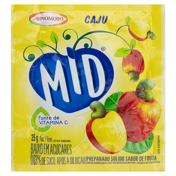 MID Suco em Pó Sabor Caju 20 gramas