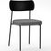 Cadeira Decorativa Para Sala De Jantar Melina L02 Couríssimo Preto Linho Cinza Escuro - Lyam Decor