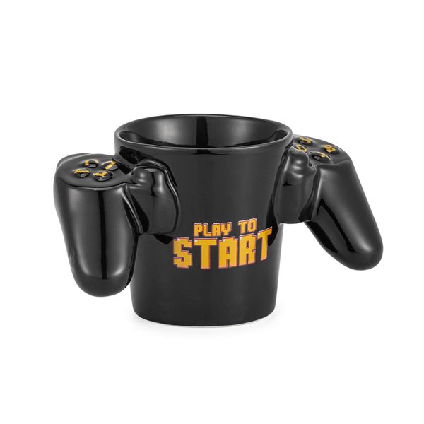 Caneca controle de video game decoração cerâmica gamer geek