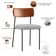 Kit 04 Cadeiras Para Sala De Jantar Melina L02 Couríssimo Camel Linho Cinza - Lyam Decor