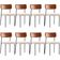 Kit 08 Cadeiras Para Sala De Jantar Melina L02 Couríssimo Camel Suede Bege - Lyam Decor