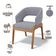 Cadeira de Jantar e Estar Living Estofada Lince L02 Suede Cinza - Lyam Decor