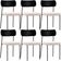 Kit 06 Cadeiras Para Sala De Jantar Melina L02 Couríssimo Preto Suede Bege - Lyam Decor