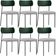 Kit 06 Cadeiras Para Sala De Jantar Melina L02 Facto Verde Musgo Linho Cinza - Lyam Decor