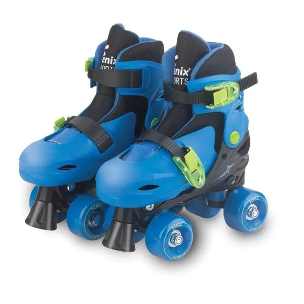 Patins Roller Kit Azul com Preto 34-37- Fenix PK-01P