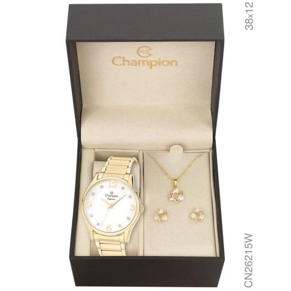 Relógio Champion Feminino Ref:Cn26215w Kit