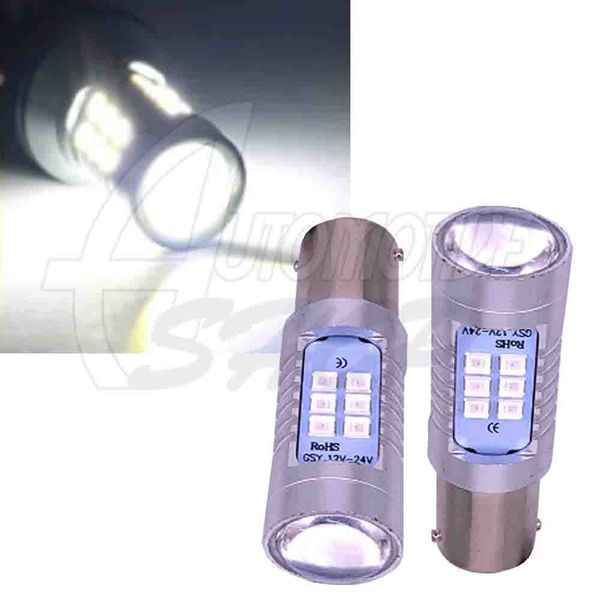 Lâmpada 1157 P21/5W 12/24v Dois Polos 21 Leds Projecto Branc