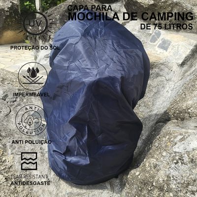 Capa Impermeável Com Elástico Para Mochila dos 55 aos 75L