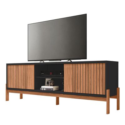 Rack Bancada Para Tv Até 72 Polegadas Tiger Preto Caemmun