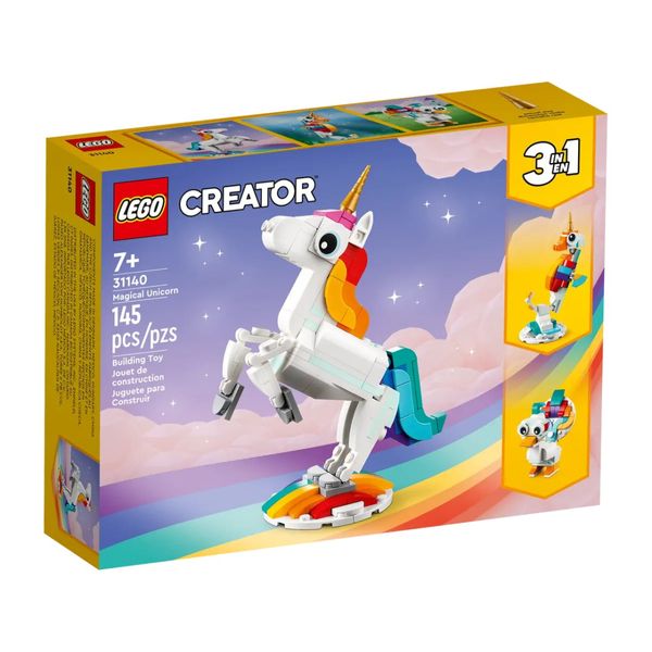 Lego Creator 3 em 1 Unicórnio Mágico 145 Peças - 31140