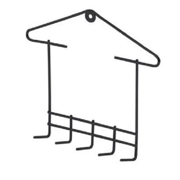 Porta Chaves Suporte Preto com 5 Ganchos Decoração Organização Casa Porta Chaves Suporte Preto com 5 Ganchos Decoração Organização Casa