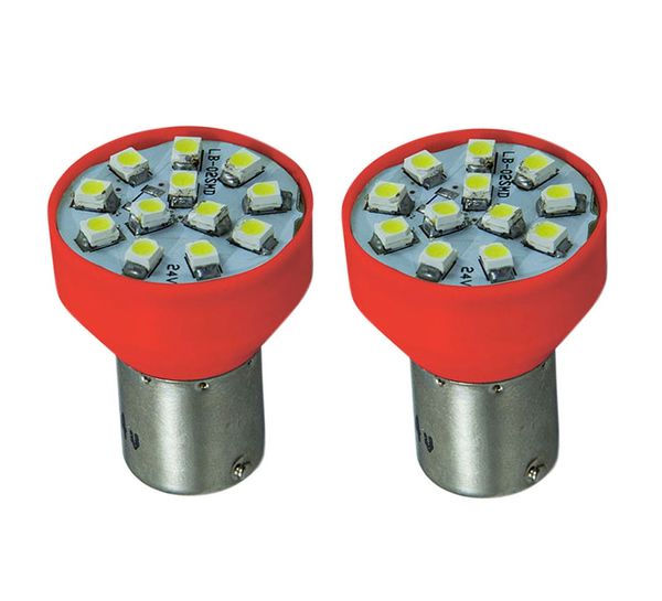 Lâmpada Led Vermelho Smd 1 Pólo Luz De Ré Pisca Par