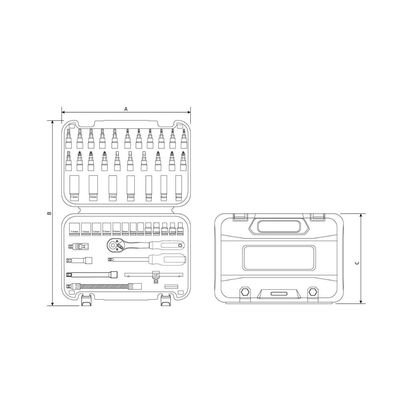 Kit de Ferramentas para Oficinas 52 peças Tramontina PRO com Maleta