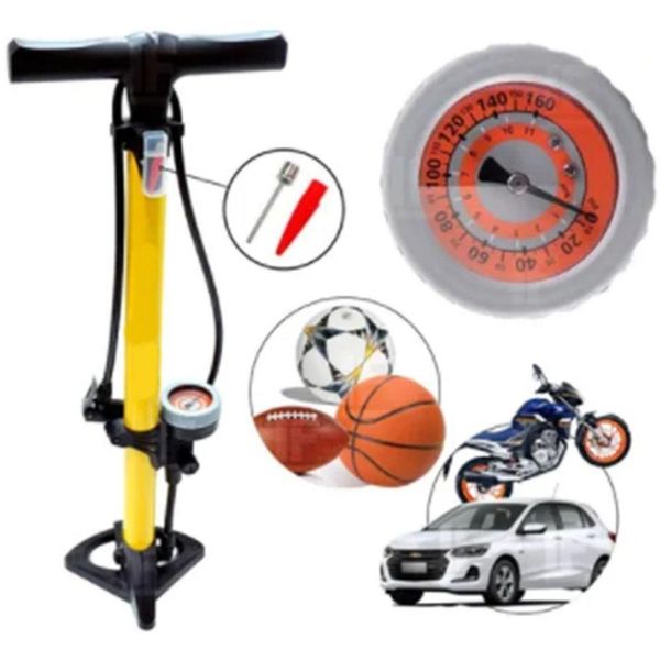 Bomba De Ar Manual Para Bicicleta Bike Carros Profissional