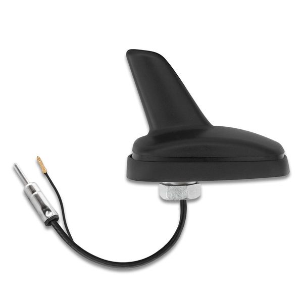 Antena de Teto Traseiro Baby Shark Preto Fosco Conector PlugDin