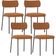 Kit 04 Cadeiras Decorativa Para Sala De Jantar Melina L02 Bouclê Terracota - Lyam Decor