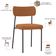 Kit 04 Cadeiras Decorativa Para Sala De Jantar Melina L02 Bouclê Terracota - Lyam Decor