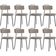 Kit 08 Cadeiras Decorativas Estofada Para Sala De Jantar Barcelona L02 Bouclê Bege - Lyam Decor