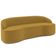 Sofá 3 Lugares Curvo Sala de Estar Living Lótus D02 Veludo Mostarda 180 cm C-279 - Lyam Decor