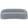 Sofá 3 Lugares Curvo Sala de Estar Living Lótus D02 Veludo Cinza 210 cm C-317 - Lyam Decor