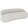 Sofá 4 Lugares Curvo Sala de Estar Living Lótus D02 Bouclê Creme 260 cm B-54 - Lyam Decor
