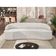 Sofá 4 Lugares Curvo Sala de Estar Living Lótus D02 Bouclê Creme 260 cm B-54 - Lyam Decor