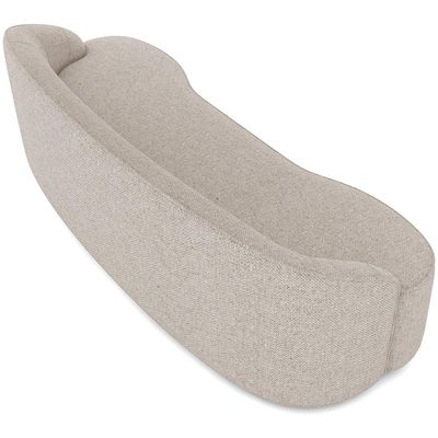 Sofá 4 Lugares Curvo Sala de Estar Living Lótus D02 Linho Bege 260 cm D-463 - Lyam Decor