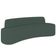 Sofá 4 Lugares Curvo Sala de Estar Living Cancún D02 Linho Verde Musgo 230 cm C-117 - Lyam Decor