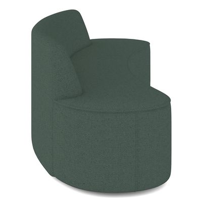 Sofá 4 Lugares Curvo Sala de Estar Living Cancún D02 Linho Verde Musgo 230 cm C-117 - Lyam Decor