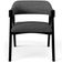 Kit 2 Cadeiras Sala de Jantar Estar Living Estofada Suran L02 Preto Linho Cinza Escuro - Lyam Decor