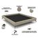 Cama Casal Pés de Ferro Estilo Industrial 156cm Otto P05 Linho Bege - Lyam Decor