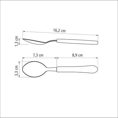 Colher de Sobremesa Leme Inox Azul Oceano Tramontina