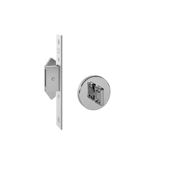 FECHADURA TRAVA PORTA CORRER BANHEIRO WC PADO INOX POLIDO EXPANSIVA REDONDA RR2 IXP