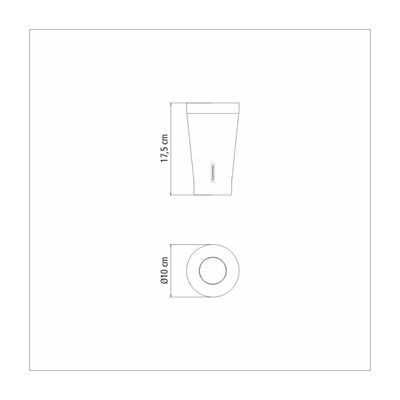 Copo Térmico Tramontina Exata em Aço Inox Branco sem Tampa 550 ml