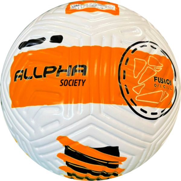Bola Oficial Society Full Stylle Allpha - Branco e Laranja