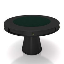 Mesa de Jogos Carteado 6 Lugares Bellagio com Gavetas e Tampo Reversível Base Cone com Tecido Preto/Verde G42 - Gran Belo