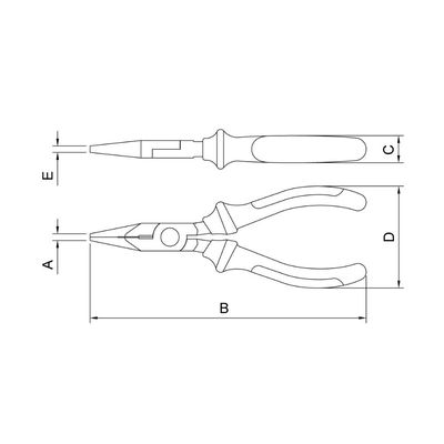 Alicate Meia Cana Isolado 1.000 V 6" Tramontina PRO