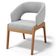 Kit 04 Cadeiras de Jantar e Estar Living Estofada Lince L02 Bouclê Cinza - Lyam Decor
