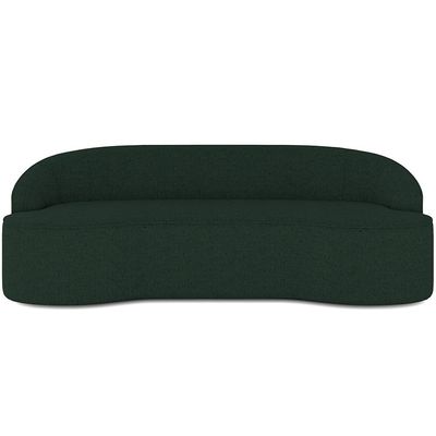 Sofá 4 Lugares Curvo Sala de Estar Living Lótus D02 Linho Verde Musgo 230 cm C-117 - Lyam Decor