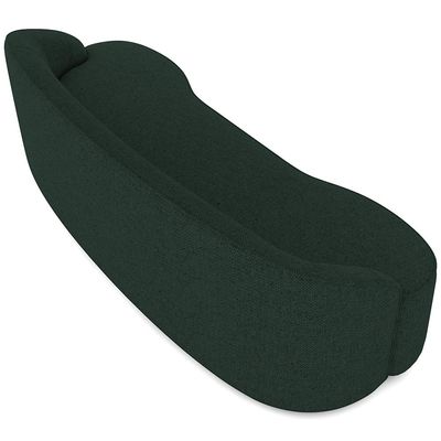 Sofá 4 Lugares Curvo Sala de Estar Living Lótus D02 Linho Verde Musgo 230 cm C-117 - Lyam Decor