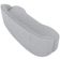 Sofá 4 Lugares Curvo Sala de Estar Living Lótus D02 Bouclê Cinza 230 cm B-56 - Lyam Decor