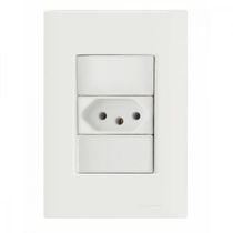 Conjunto 4x2 com 1 Tomada 2P+T 20 A 250 V Tramontina Giz Branco