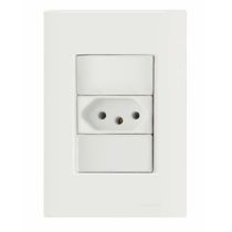 Conjunto 4x2 com 1 Tomada 2P+T 20 A 250 V Tramontina Giz Branco