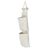 Organizador Tramontina em Lona Natural com 2 Bolsos e Corda para Pendurar