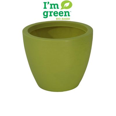 Vaso com Prato Tramontina Asteca ECO 38 cm em Polietileno Bio-Based Verde